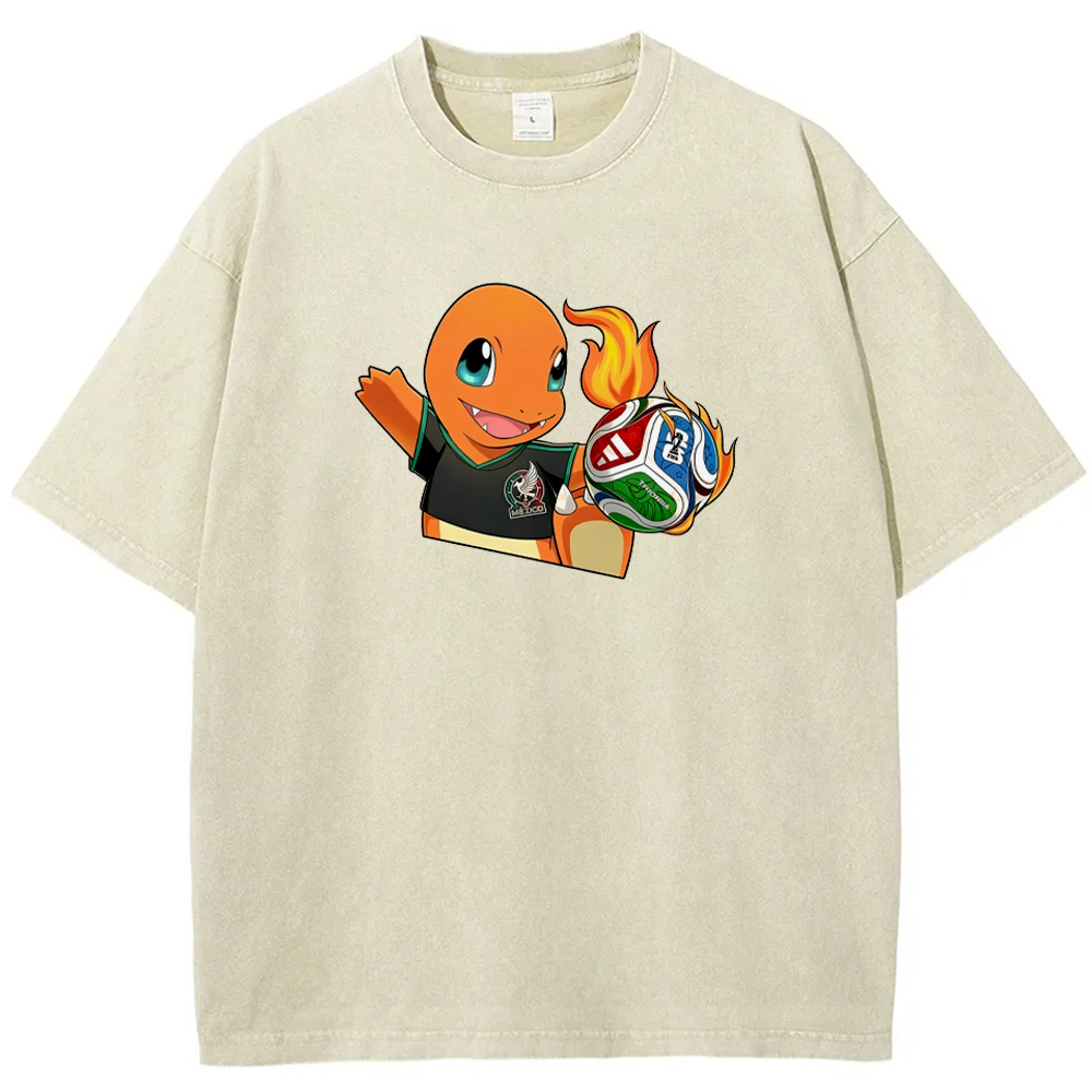 2026 World Cup Pokemon Mexico Charmander Graphic Tee