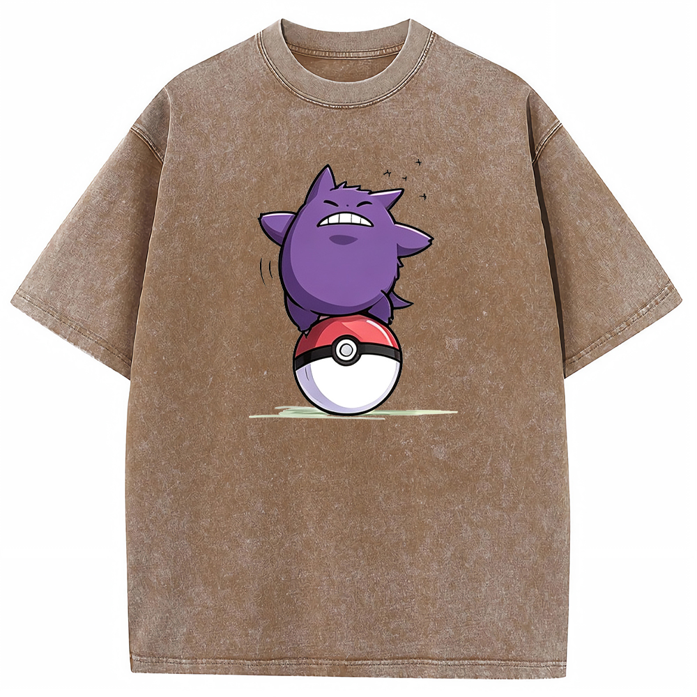 Funny Gengar Pokeball Prank Cartoon Tee | Pokemon Anime