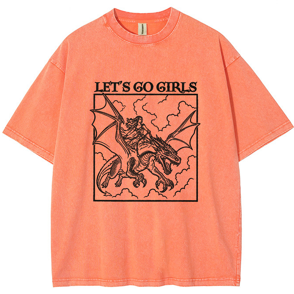 Retro Dragon Rider Cartoon Tee