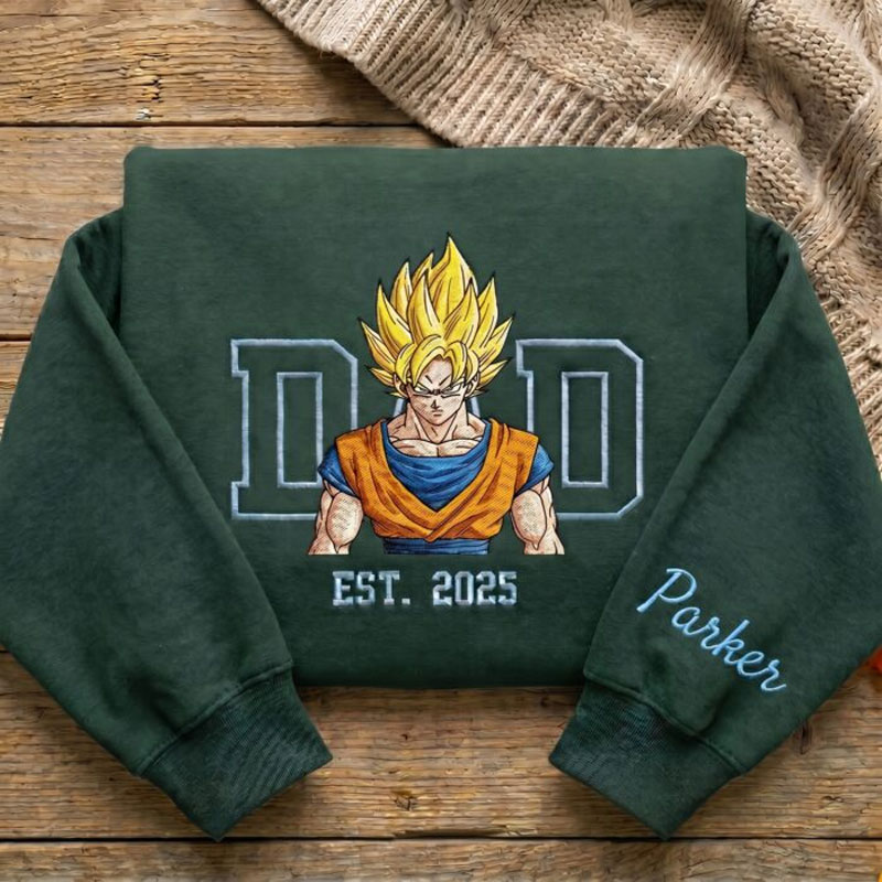 Personalized Embroidered Anime Dad Shirt