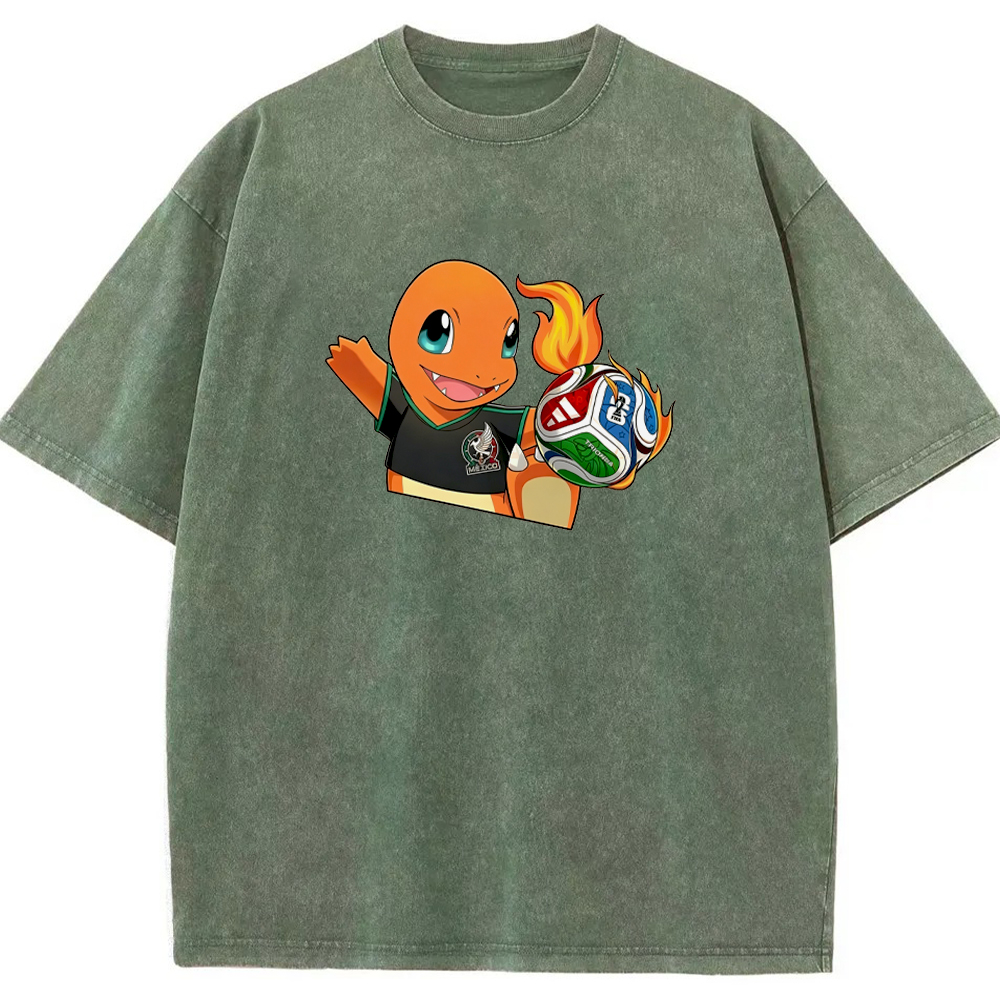 2026 World Cup Pokemon Mexico Charmander Graphic Tee