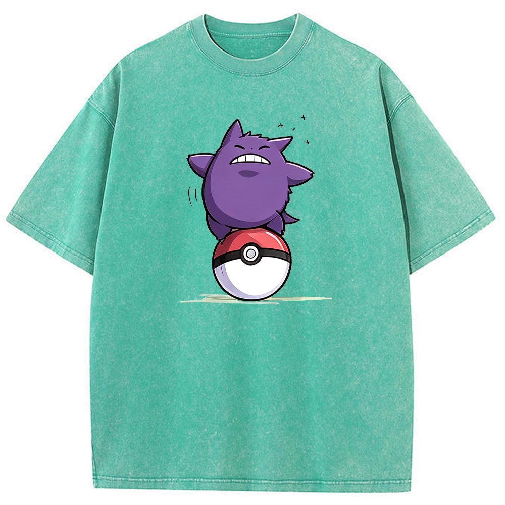 Funny Gengar Pokeball Prank Cartoon Tee | Pokemon Anime