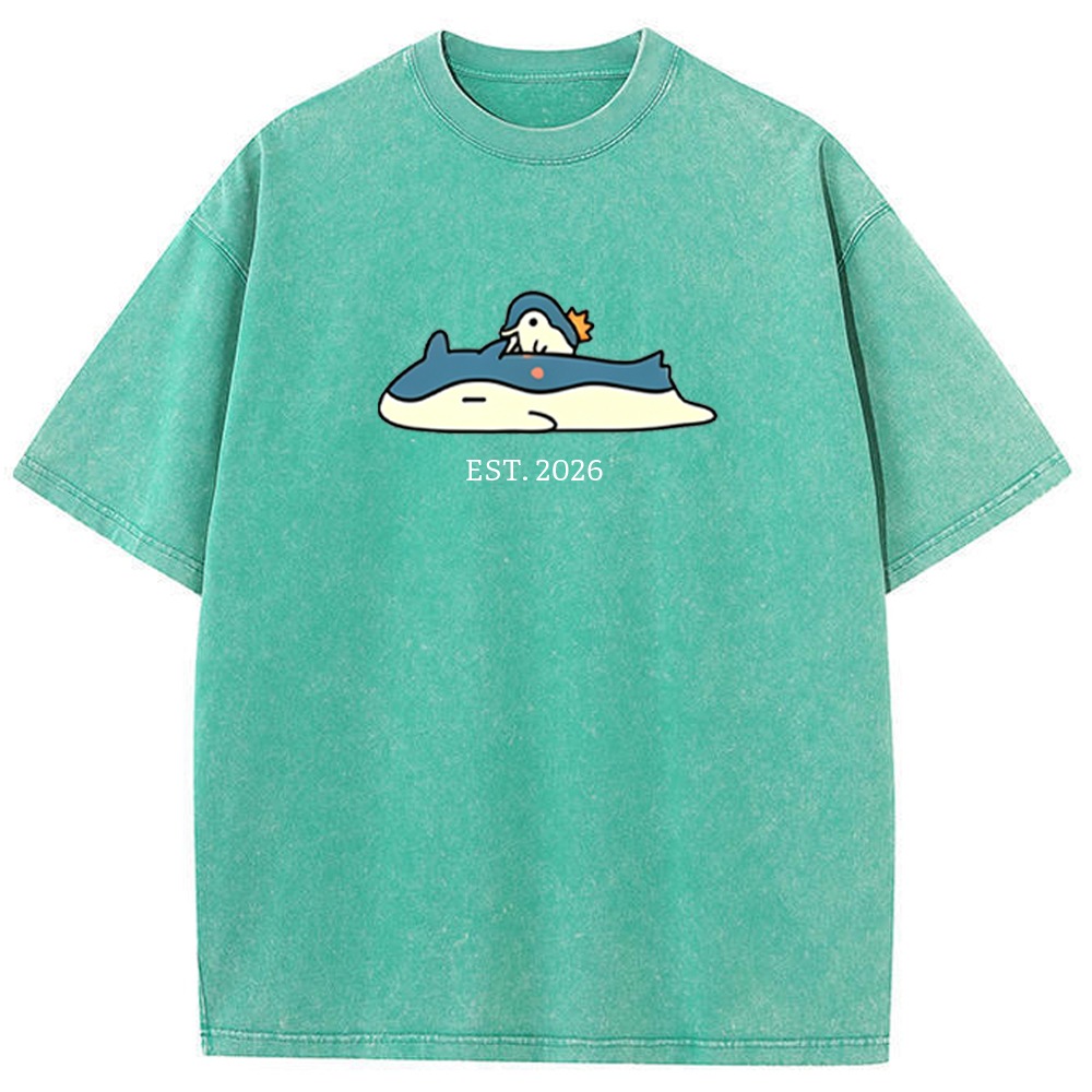 Cute Parent & Kid Wailord Vintage Washed T-Shirt