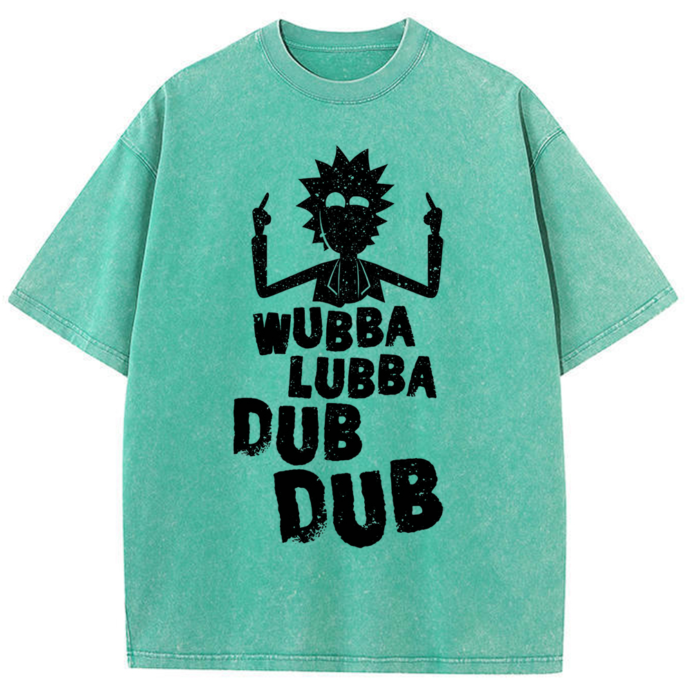 Retro Meme Rick Middle Finger Vintage Text Cartoon Tee