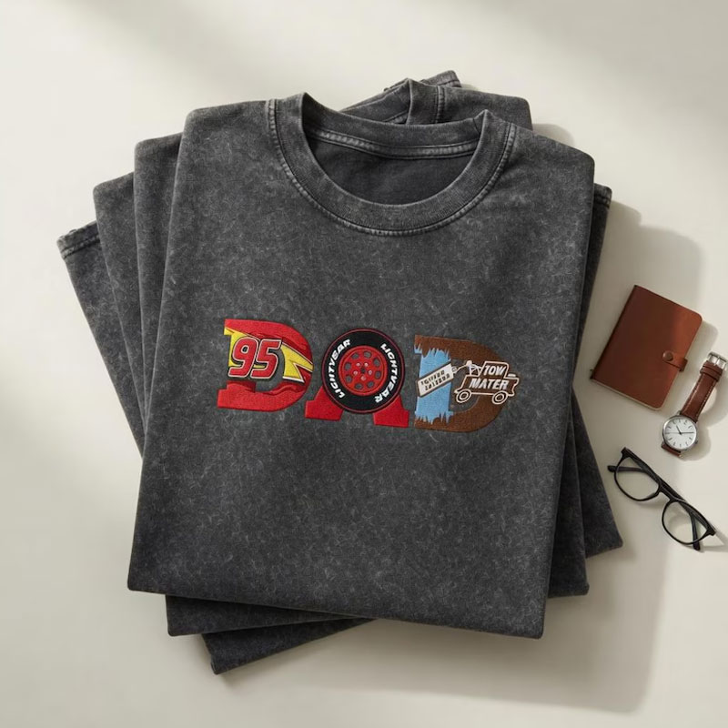 Embroidered DAD Lightning McQueen Shirt