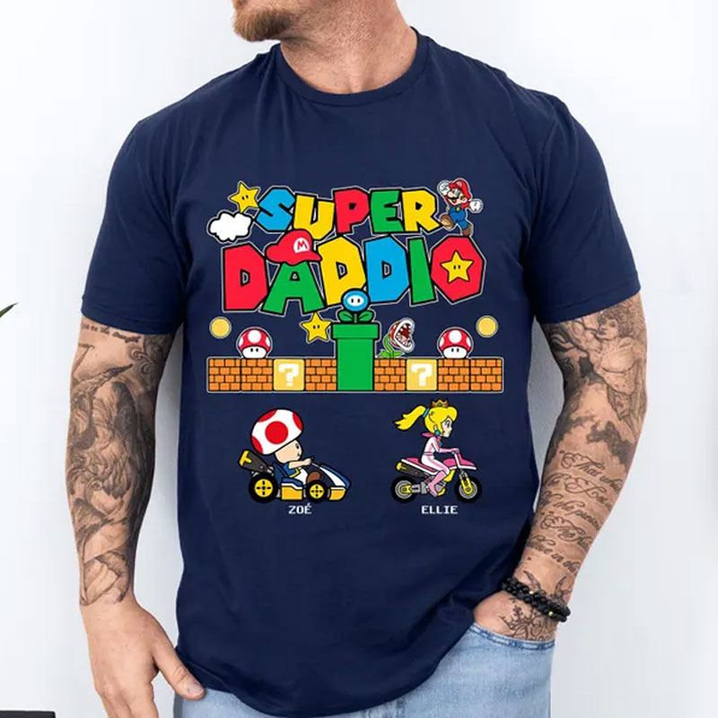 Custom Super Daddio Shirt, Funny Dad Shirt
