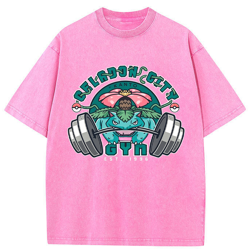 Retro City Gym Venusaur Wash Vintage Tee | Pokemon Anime