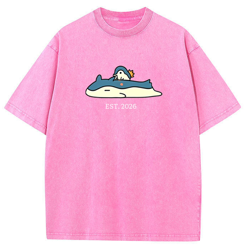 Cute Parent & Kid Wailord Vintage Washed T-Shirt