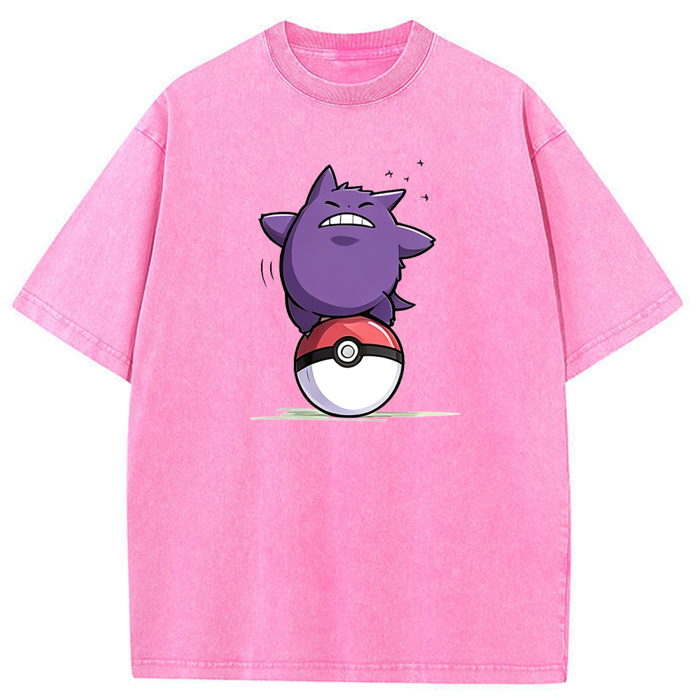Funny Gengar Pokeball Prank Cartoon Tee | Pokemon Anime