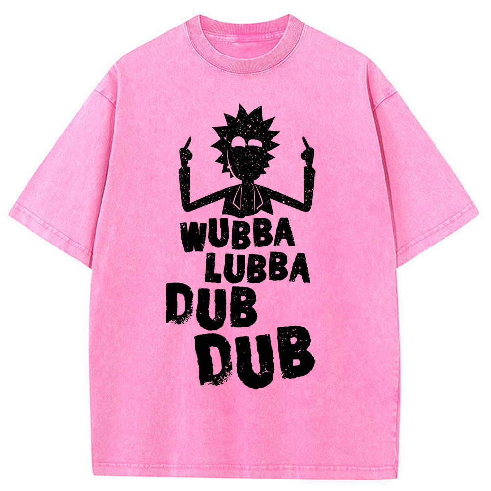 Retro Meme Rick Middle Finger Vintage Text Cartoon Tee