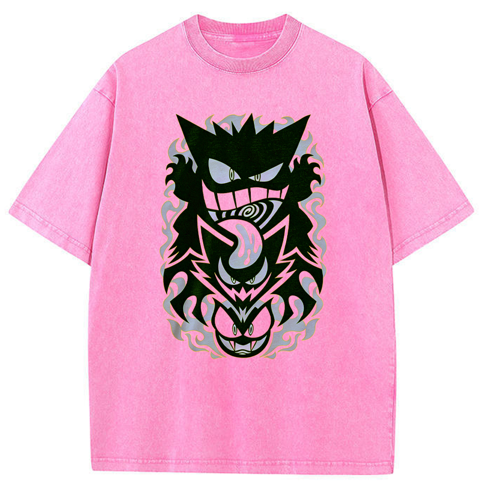 Tribal Stacked Gengar Totem Chest Tee | Pokemon Anime