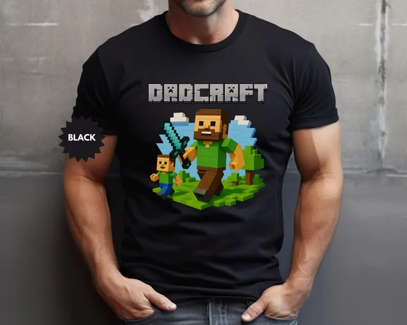 Personalized DadCraft Shirt, Gamer Dad DadCraft Tee