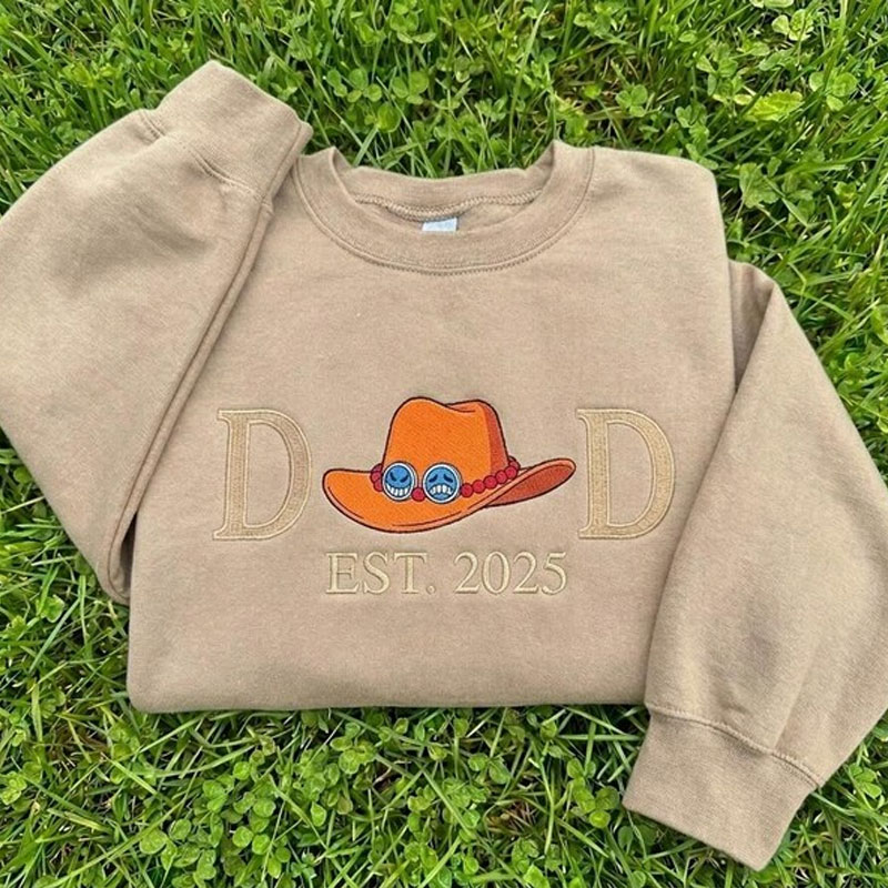 Custom Anime Dad Embroidered Sweatshirt