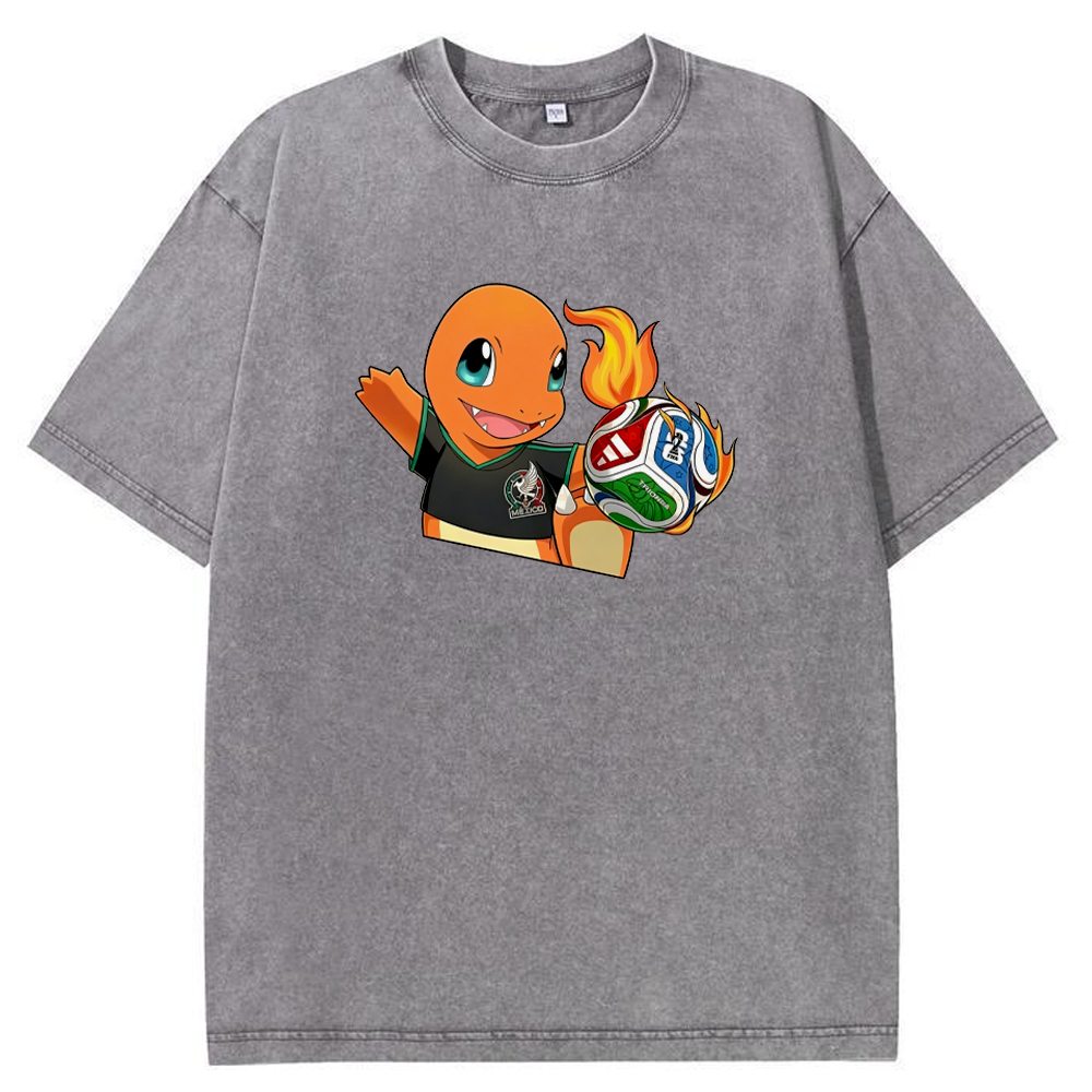 2026 World Cup Pokemon Mexico Charmander Graphic Tee