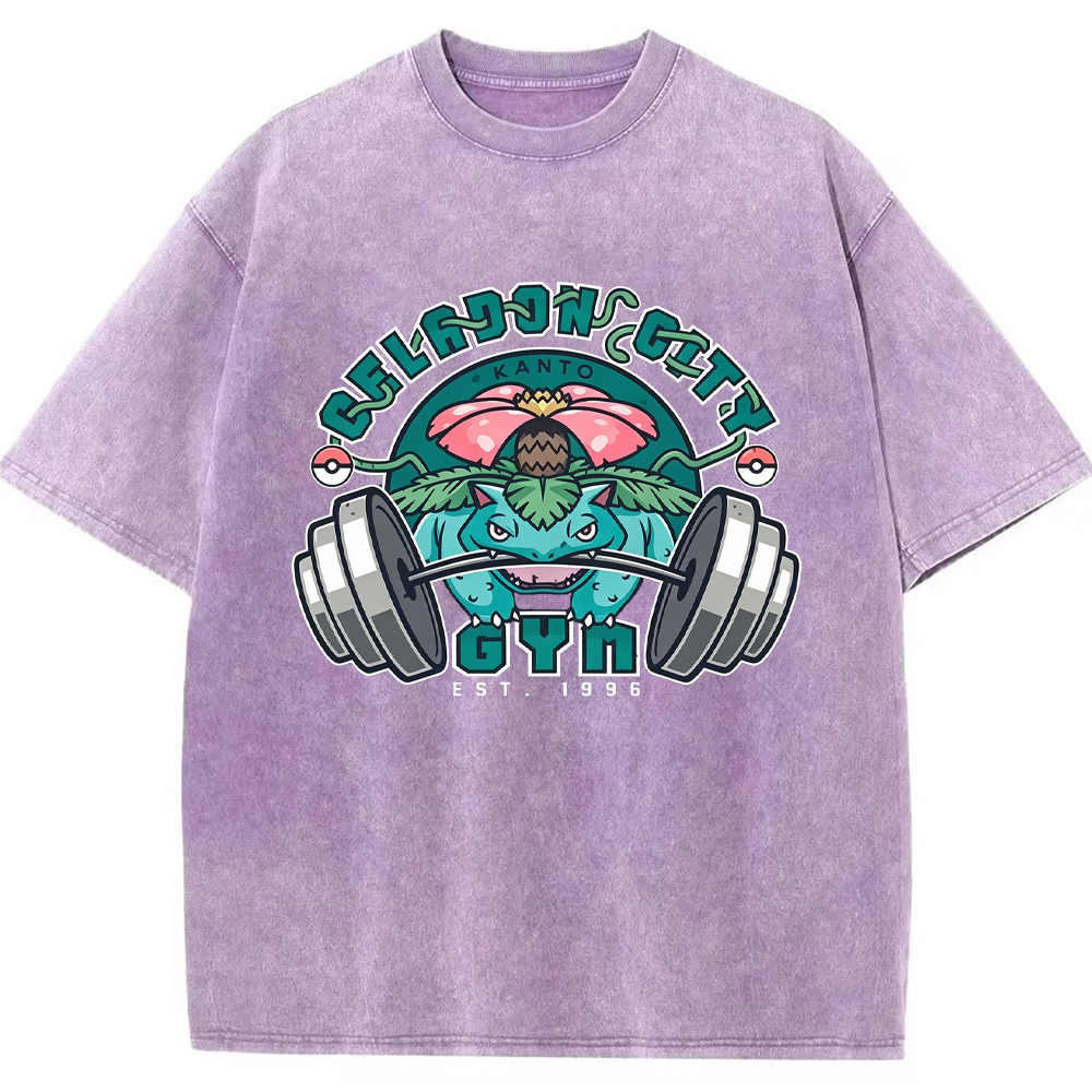 Retro City Gym Venusaur Wash Vintage Tee | Pokemon Anime
