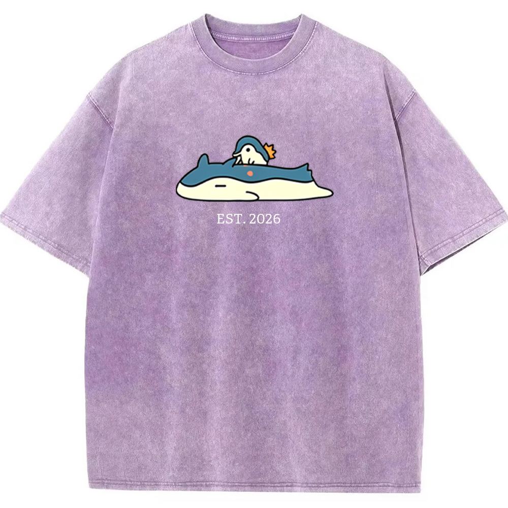 Cute Parent & Kid Wailord Vintage Washed T-Shirt