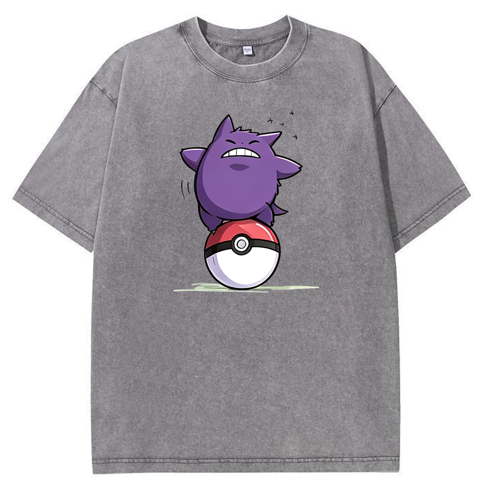 Funny Gengar Pokeball Prank Cartoon Tee | Pokemon Anime