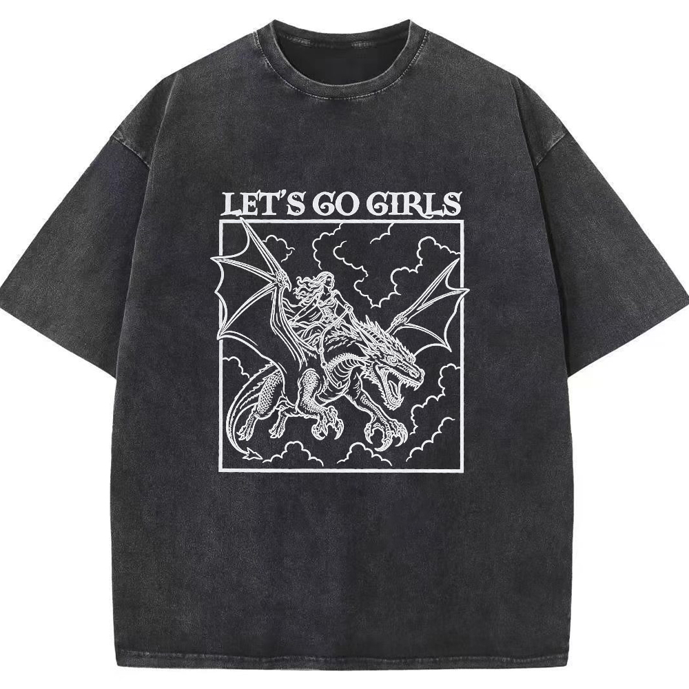 Retro Dragon Rider Cartoon Tee
