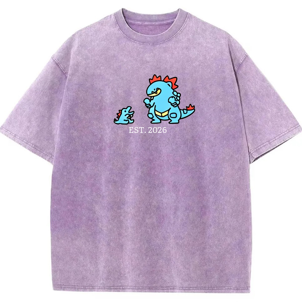 Cute Parent & Kid Feraligatr Vintage Washed T-Shirt