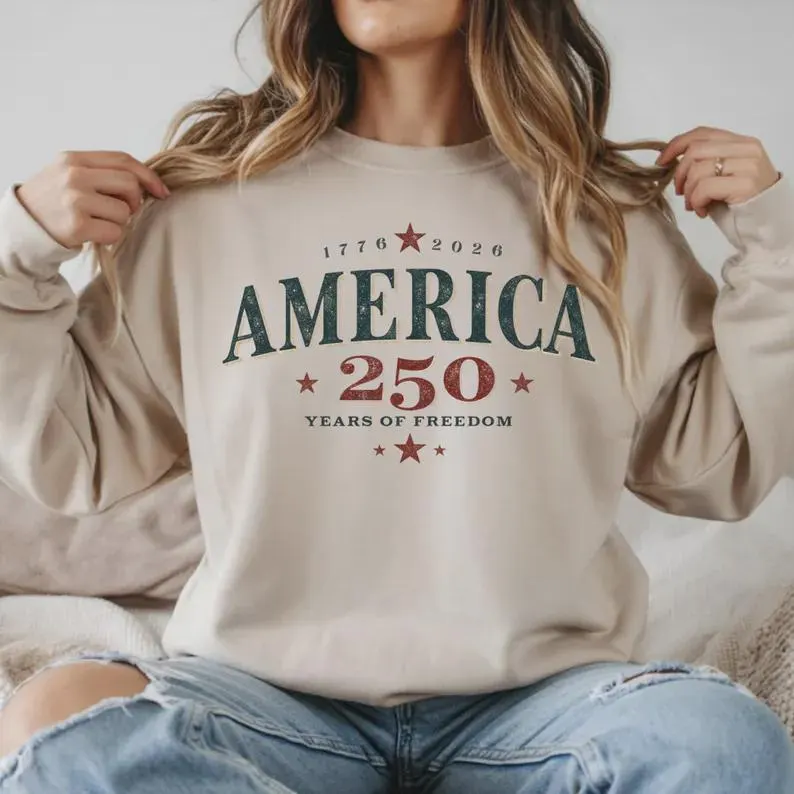 Retro USA 250th Anniversary 2026 250 Years of America Patriotic 4th of July Shirt