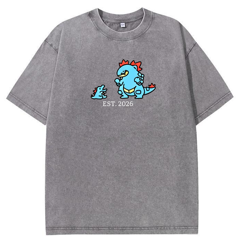 Cute Parent & Kid Feraligatr Vintage Washed T-Shirt