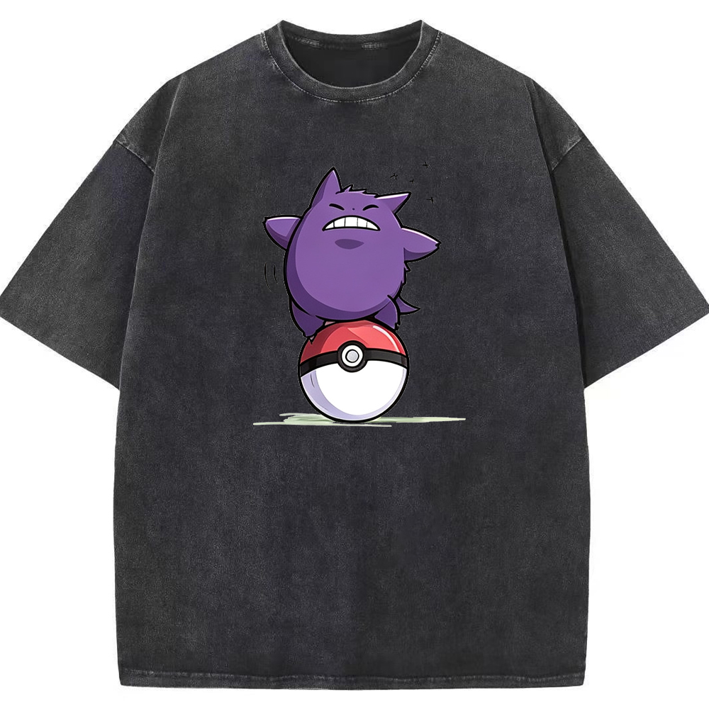 Funny Gengar Pokeball Prank Cartoon Tee | Pokemon Anime