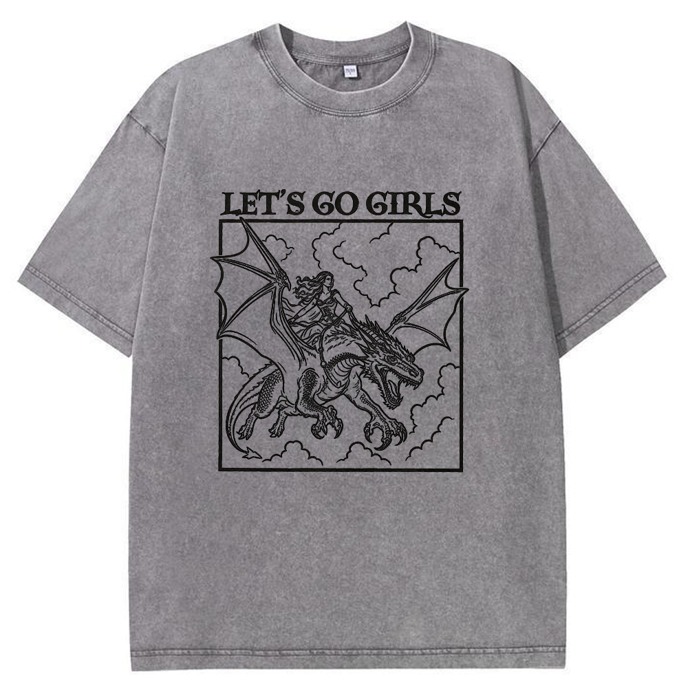 Retro Dragon Rider Cartoon Tee