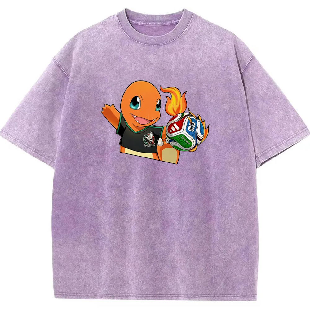 2026 World Cup Pokemon Mexico Charmander Graphic Tee