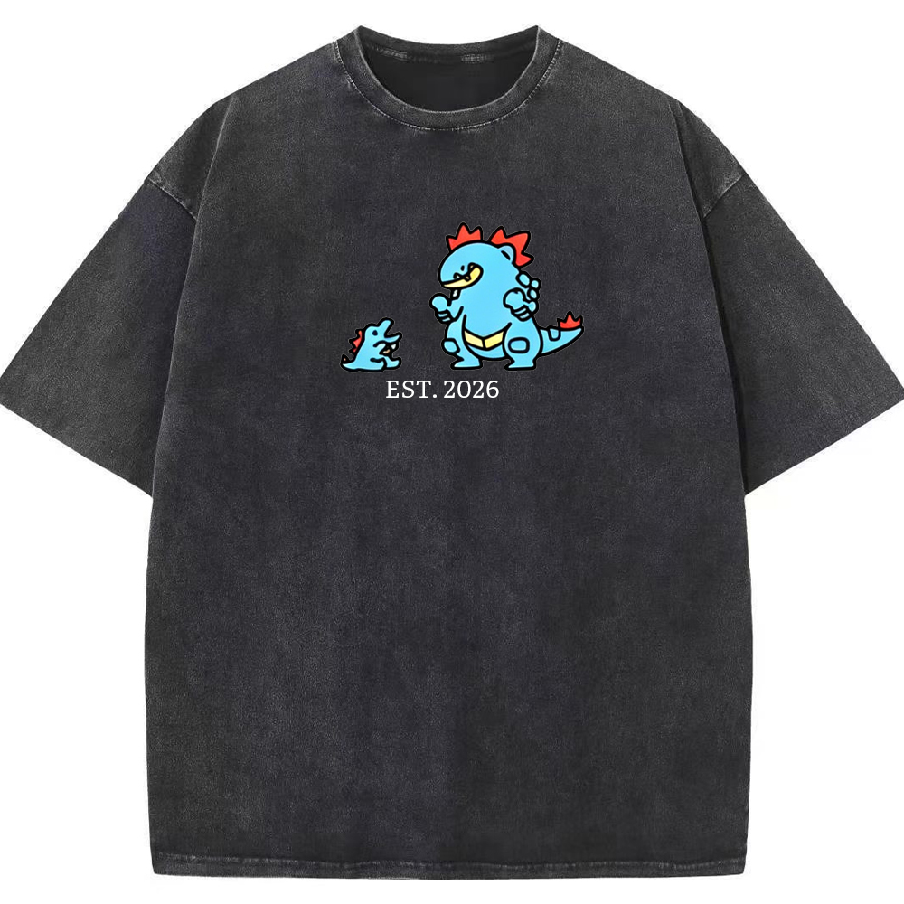 Cute Parent & Kid Feraligatr Vintage Washed T-Shirt