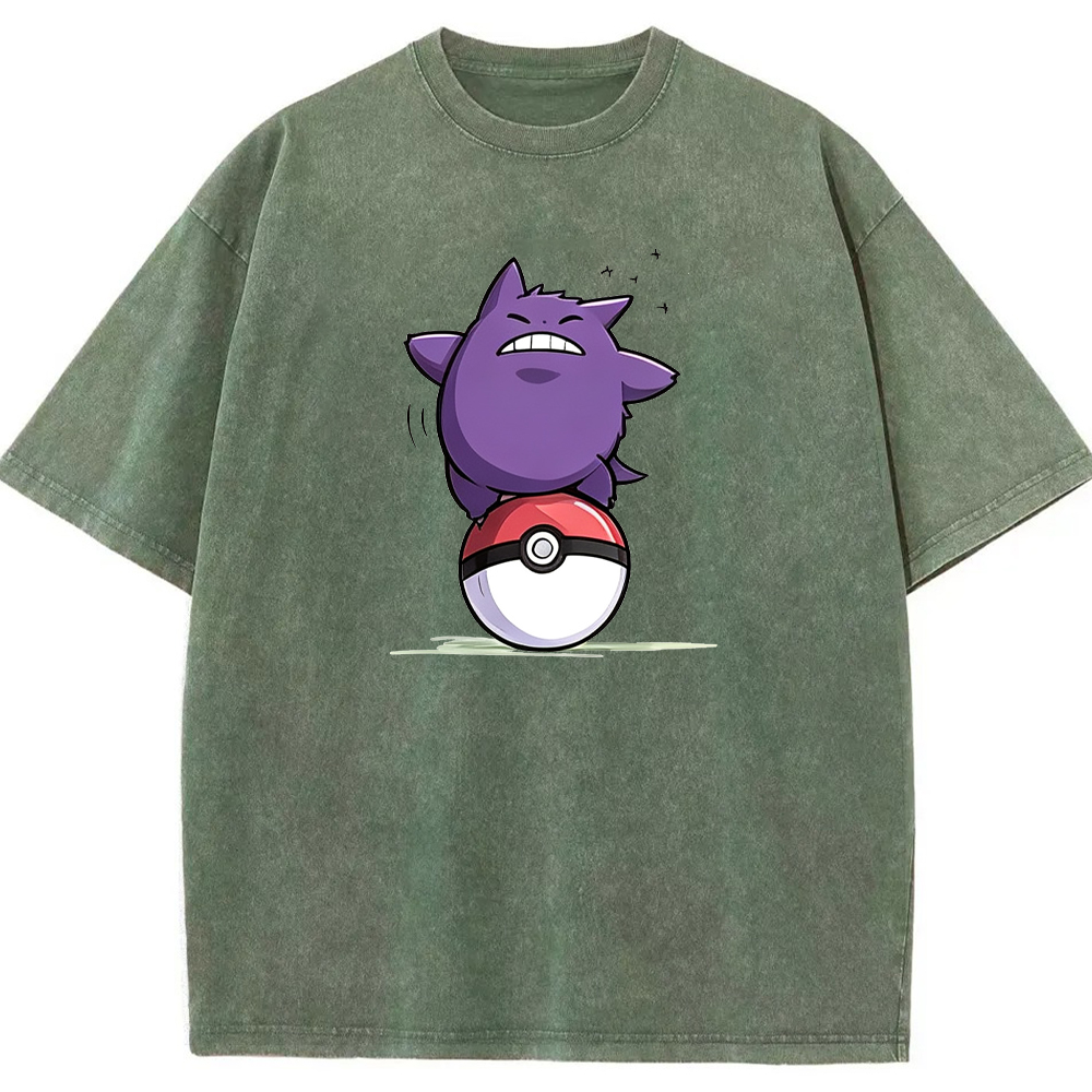 Funny Gengar Pokeball Prank Cartoon Tee | Pokemon Anime