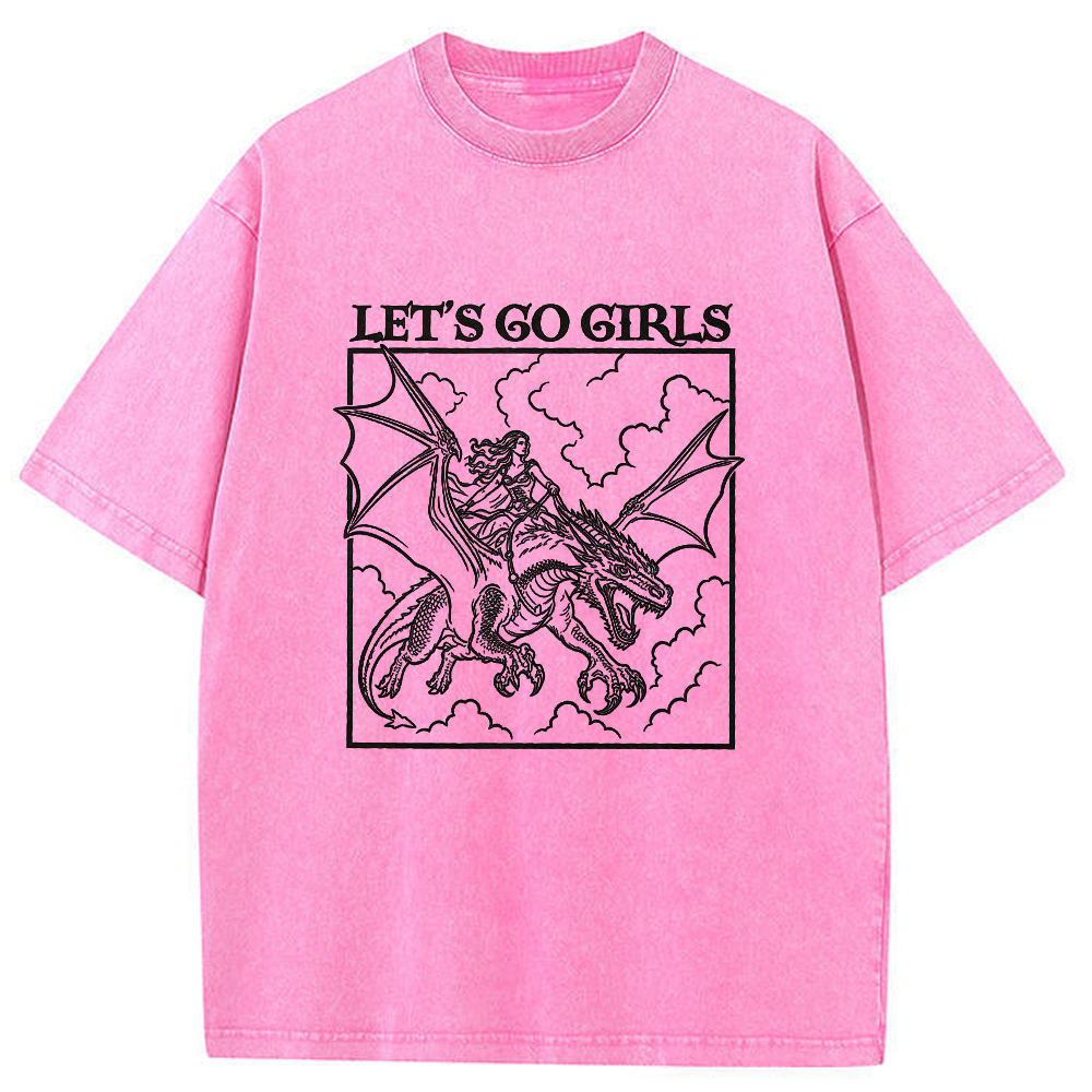 Retro Dragon Rider Cartoon Tee
