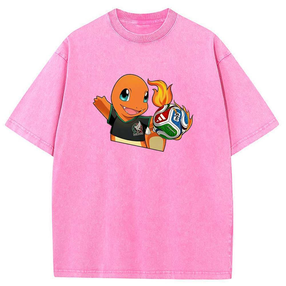 2026 World Cup Pokemon Mexico Charmander Graphic Tee