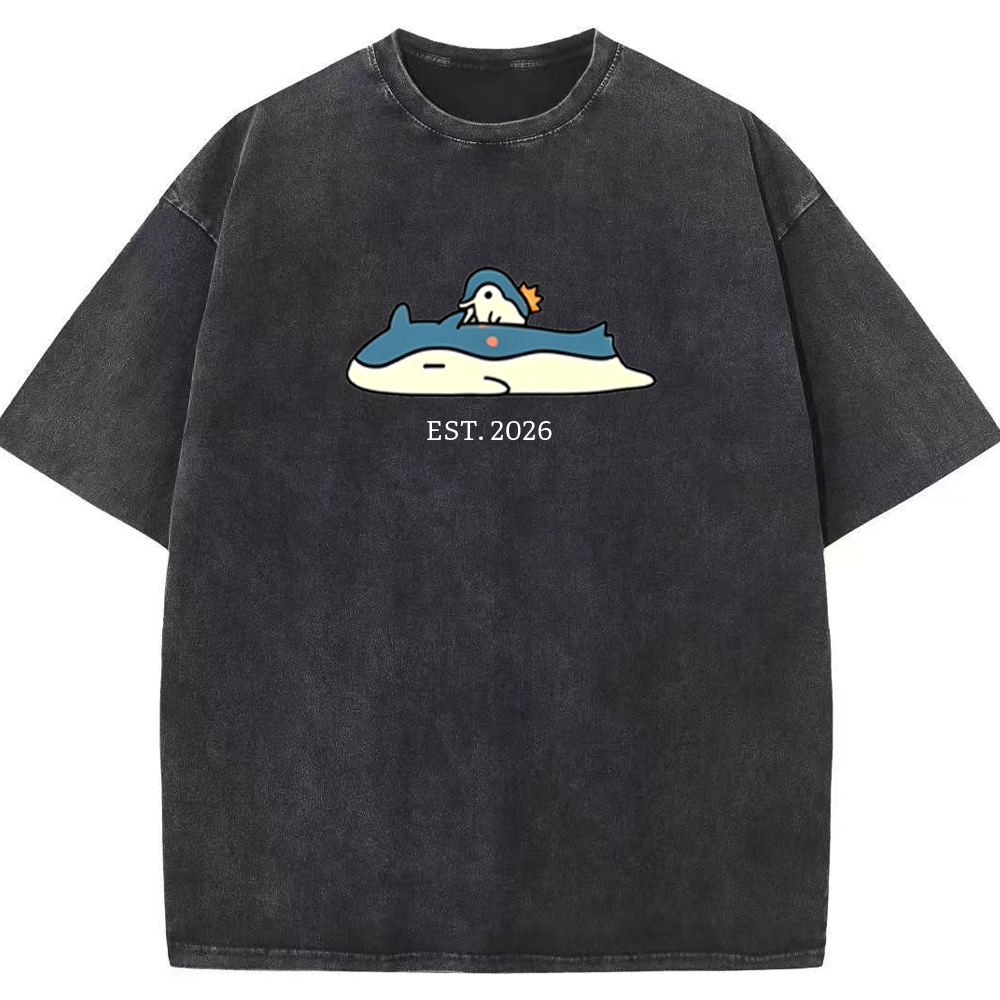 Cute Parent & Kid Wailord Vintage Washed T-Shirt