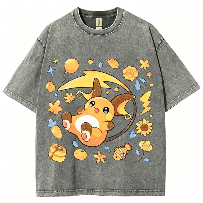 Pokémon Raichu Unisex Vintage Washed Tee