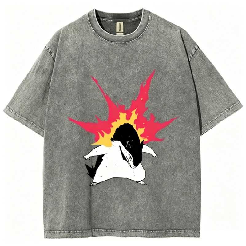 Pokémon Typhlosion Unisex Vintage Washed Tee