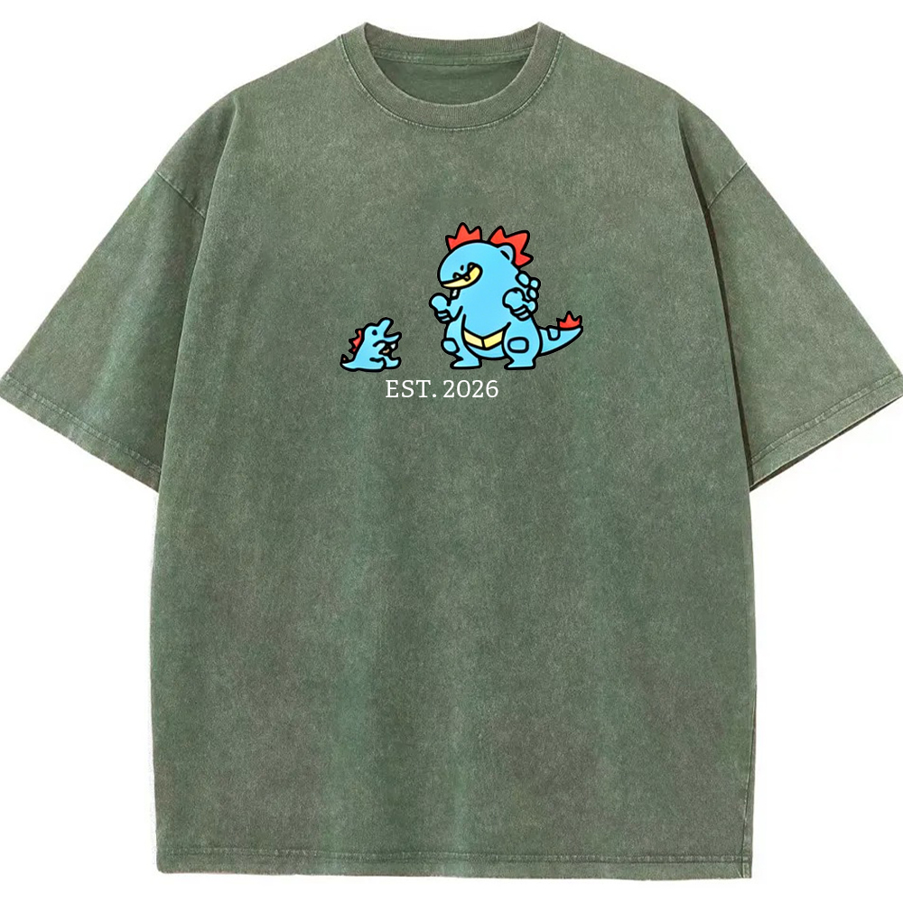 Cute Parent & Kid Feraligatr Vintage Washed T-Shirt