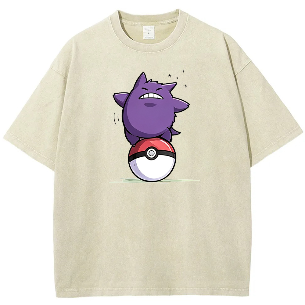 Funny Gengar Pokeball Prank Cartoon Tee | Pokemon Anime