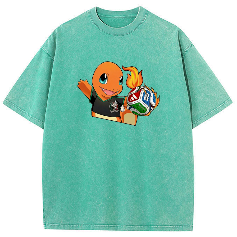 2026 World Cup Pokemon Mexico Charmander Graphic Tee