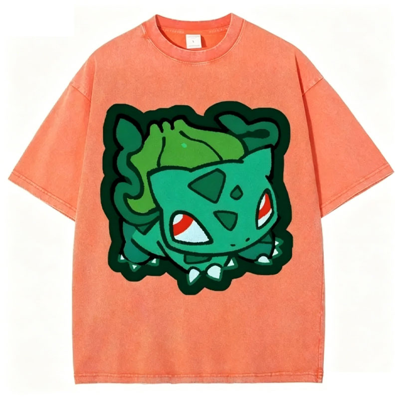 Cute Bulbasaur Unisex Vintage Washed Tee