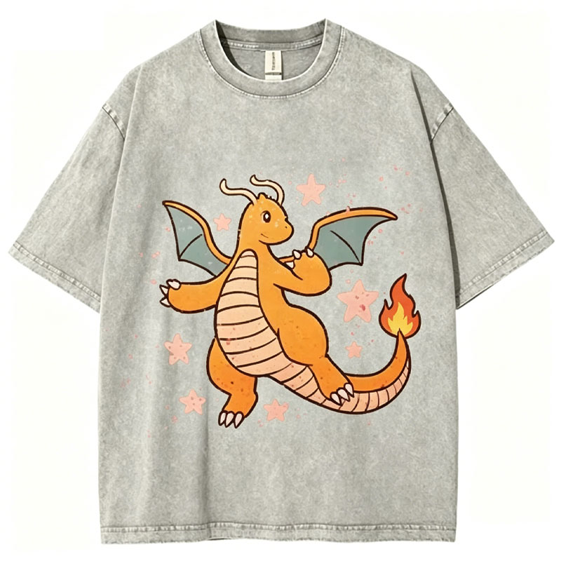 Pokémon Dragonite Unisex Vintage Washed Tee