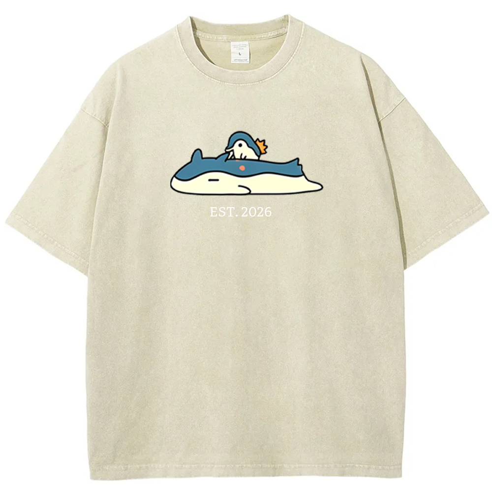 Cute Parent & Kid Wailord Vintage Washed T-Shirt