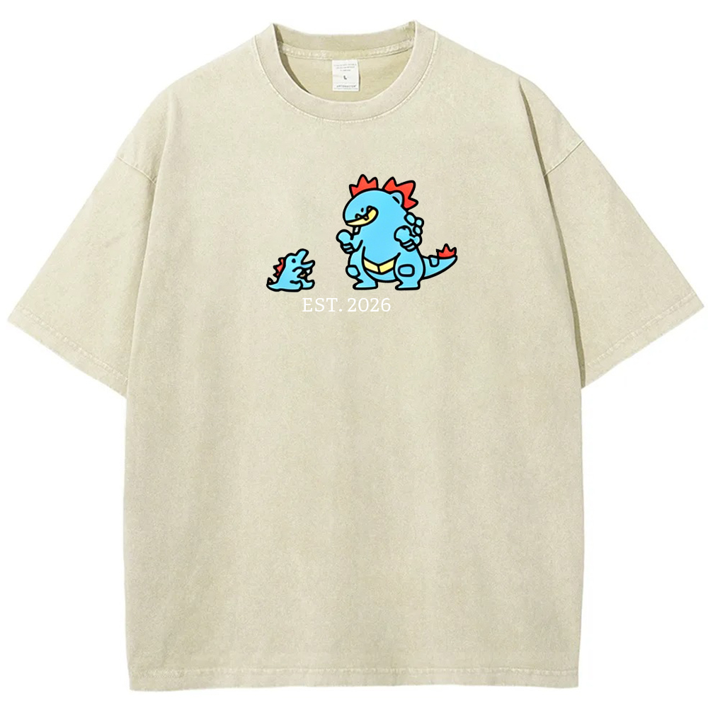 Cute Parent & Kid Feraligatr Vintage Washed T-Shirt