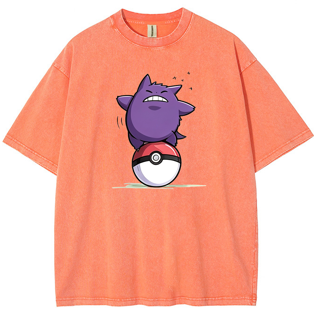 Funny Gengar Pokeball Prank Cartoon Tee | Pokemon Anime