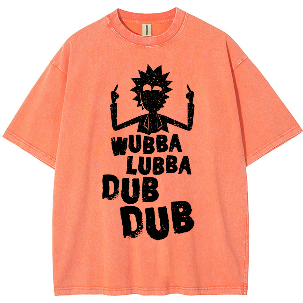 Retro Meme Rick Middle Finger Vintage Text Cartoon Tee