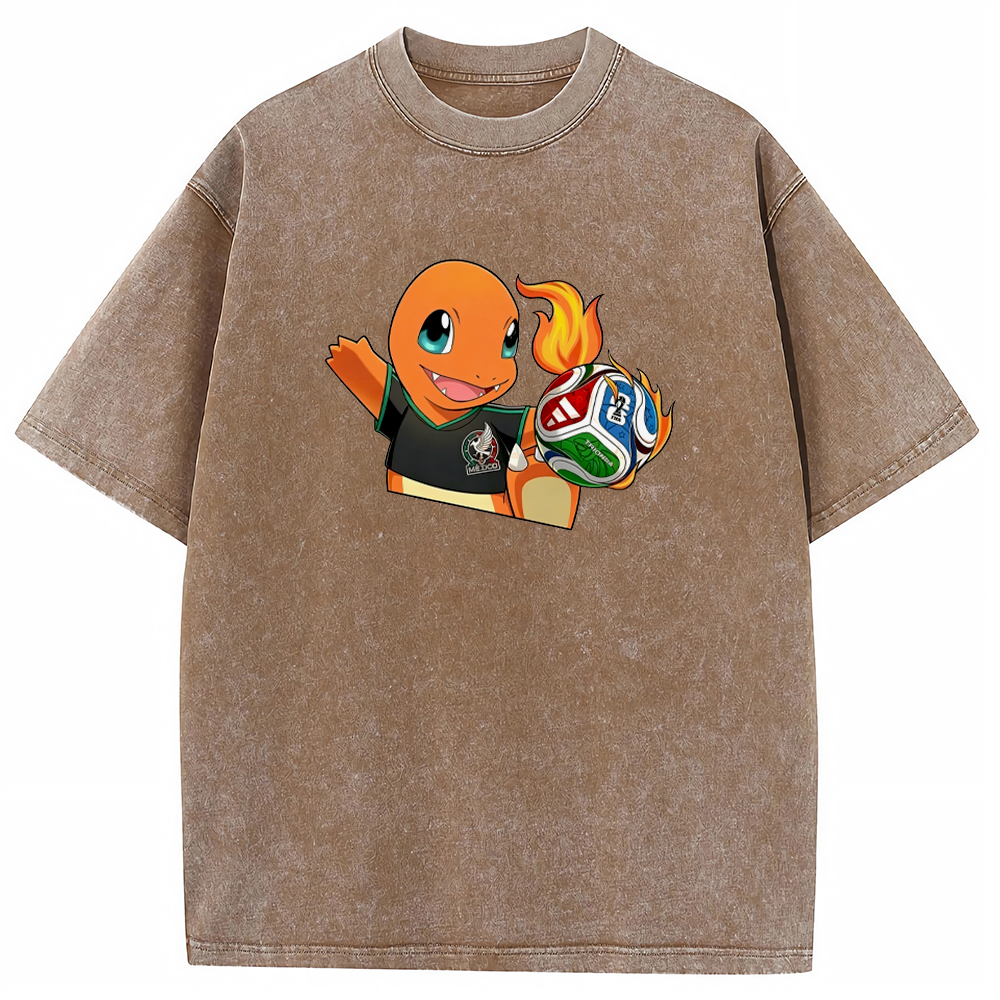 2026 World Cup Pokemon Mexico Charmander Graphic Tee