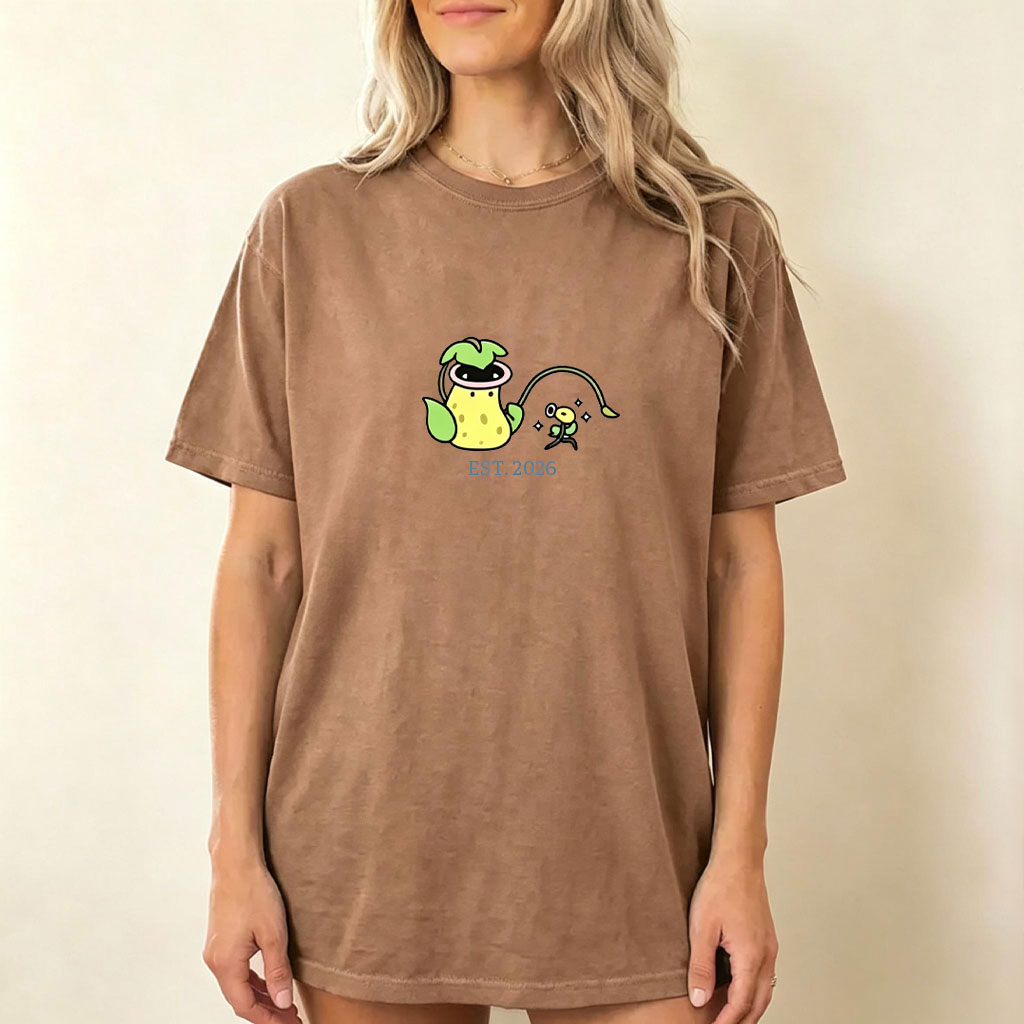 Cute Parent & Kid Bellsprout Vintage Washed T-Shirt
