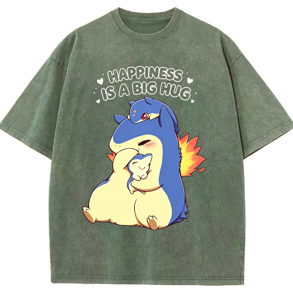 Parent & Kid Typhlosion Family Hug Vintage Washed T-Shirt