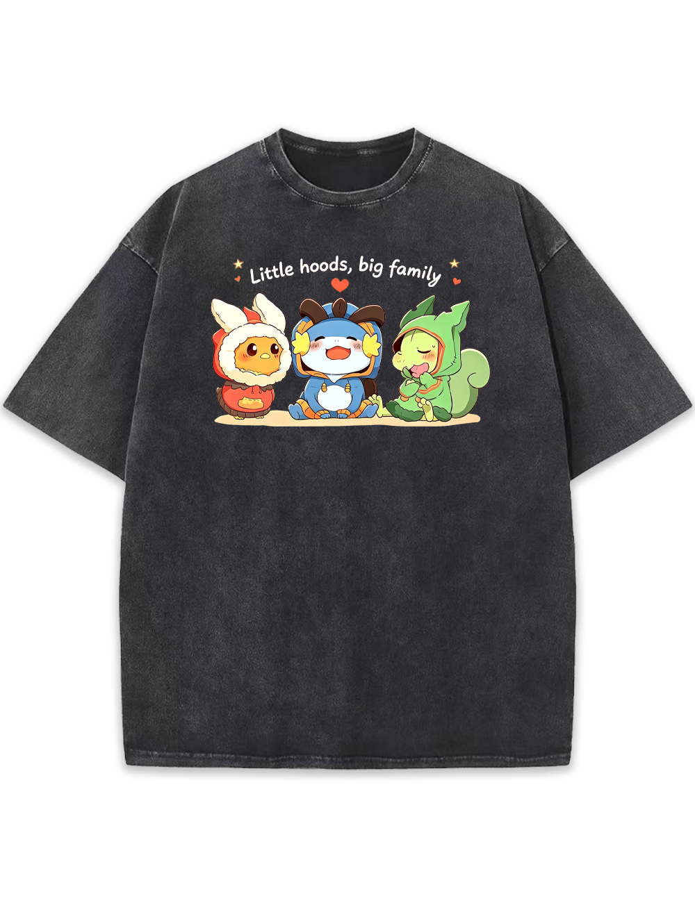 Parent & Kid Blaziken Mudkip Sceptile Hoodie Style Vintage Washed T-Shirt