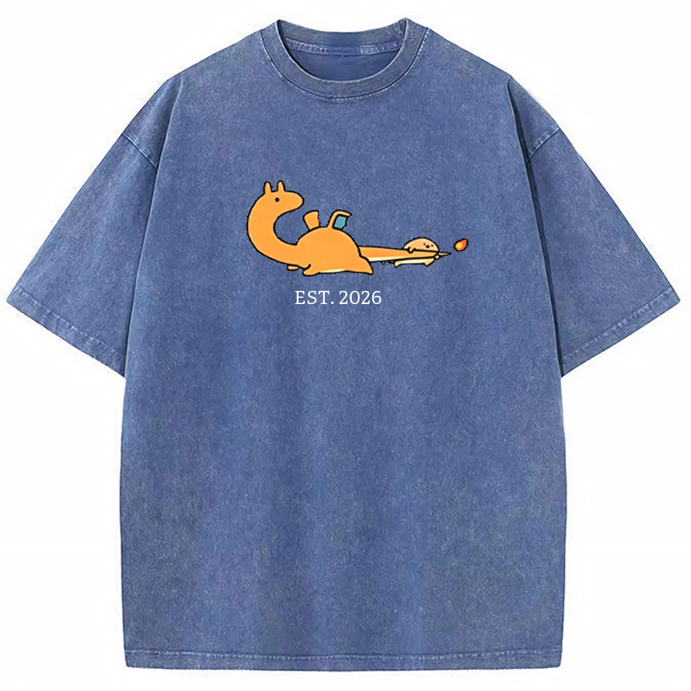 Cute Parent & Kid Dragonite Vintage Washed T-Shirt