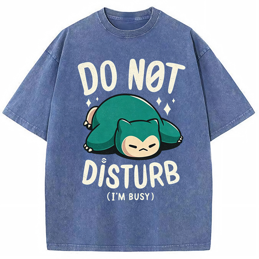 Do Not Disturb Snorlax Vintage Washed Pokemon Tee